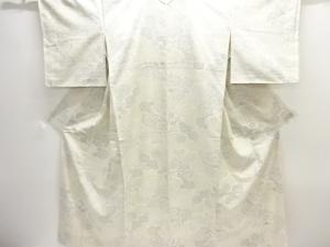 花古典柄織り出し手織り紬単衣着物